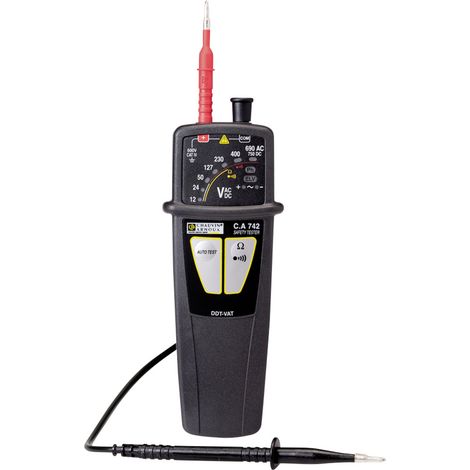Chauvin Arnoux C.A 742 Zweipoliger Spannungsprüfer CAT IV 600 V LED, Akustik (1/4)