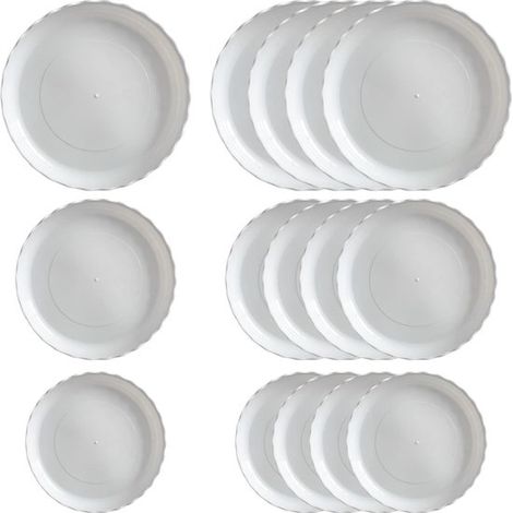 Set di 15 vassoi e vasi combinati bianchi da 13 cm