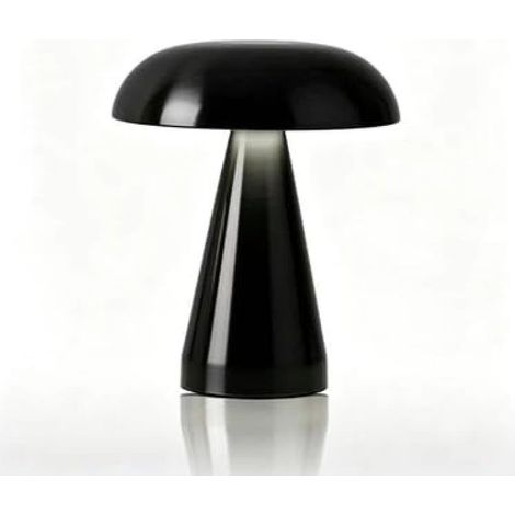 Lampada fungo LED – ricaricabile 3 colori – nero Metal – Camera/Soggiorno-camera – Intensità variabile (1/5)