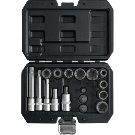 Juego de vasos y puntas para frenos caliper 17 pzas