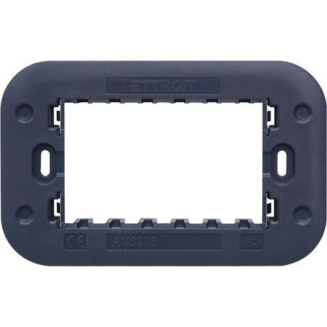 Supporto 3 posti compatibile Bticino Axolute per cassetta 3 moduli Ettroit AN0203