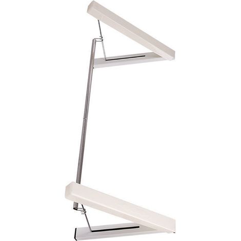 Sèche-linge mural extensible, blanc, pliable, sans perçage, pour chambre et bureau, 2 pièces, tube en acier inoxydable, 110 cm / 43,3 pouces (1/5)