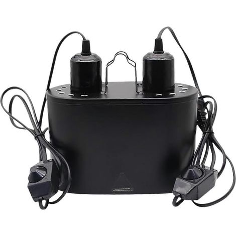 Lampe pour reptiles E27 à double dôme pour amphibiens, guanas et serpents (1/4)
