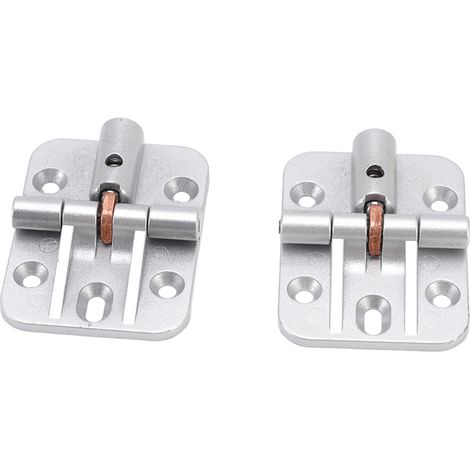 Lot de 2 charnières de porte de placard en alliage de zinc, positionnement à 90°, butée à 180°, pour armoires et placards. (1/5)
