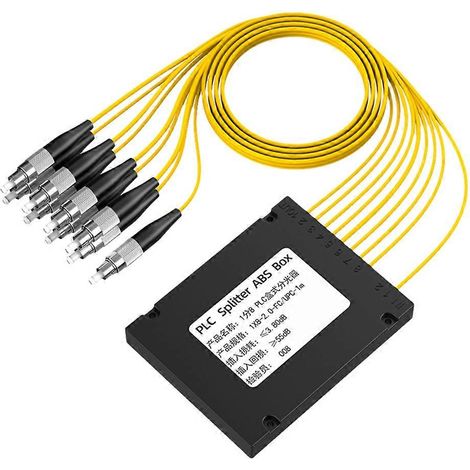 Boîtier de répartition fibre optique FC/UPC, boîtier de répartition PLC, boîtier ABS, répartiteur fibre optique, boîtier de répartition fibre optique 1/8 (1/5)