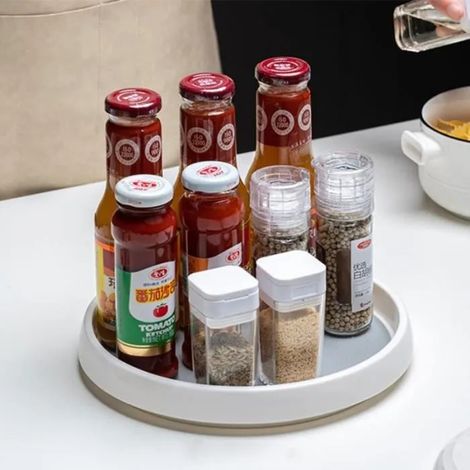 Plateau Tournant - 30 cm - Plastique - Rangement Cuisine - Multifonctionnel (1/4)