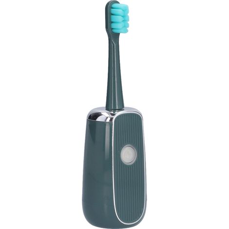 Brosse à dents électrique portable rechargeable USB étanche IPX7 avec boîtier de stérilisation vert (1/5)
