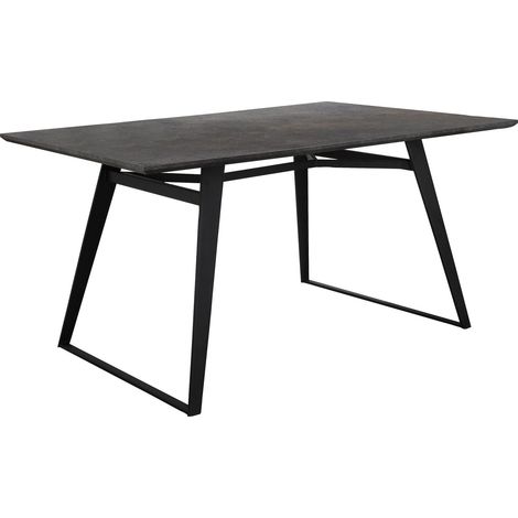 Fuji-Table à manger 120x80 cm 8 places en MarronCadre Gris Noir (1/3)