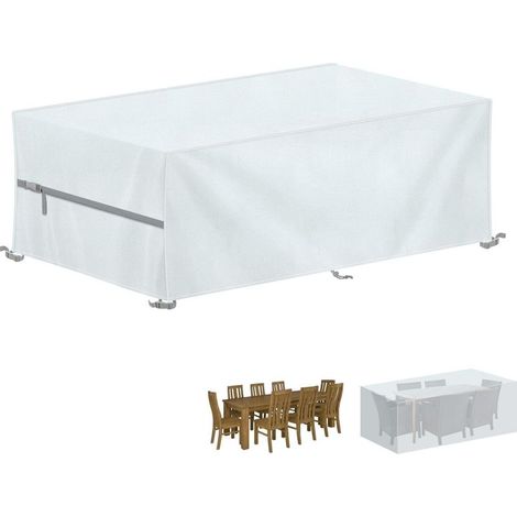 Gartenabdeckung für den Außenbereich, Schutzhülle für Gartenmöbel, 420D Oxford-Plane für Gartentische, wasserdichte Tischabdeckung, Abdeckungen für Gartenmöbel, 200 x 80 x 70 cm (1/5)