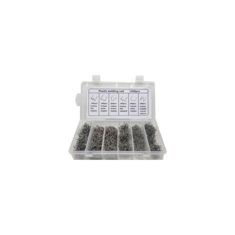 Clous de soudure pour pare-chocs de voiture 1200 pièces en acier à ressort Réparation plastique durable Compatibles avec machines à souder (1/5)
