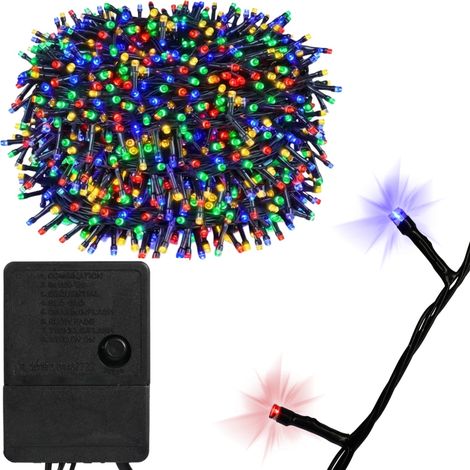 Potentes luces para árbol de Navidad, 500 LED, programables para exteriores e interiores, 40 m. (1/5)