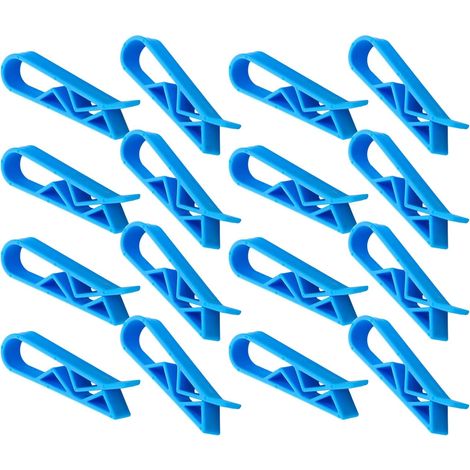 Attaches pour sacs poubelle en plastique bleu, lot de 24 (1/5)