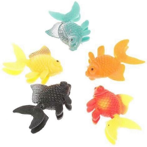 Lot de 5 poissons décoratifs artificiels en plastique pour aquarium (couleur aléatoire) (1/5)