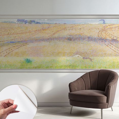 Carta da parati adesiva - lavabile - decorazione murale - per cucina - pellicola decorativa Campo estivo 250x104 cm (1/5)