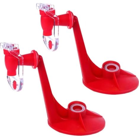 Distributeur de boissons gazeuses en 2 pièces, fontaine à pression manuelle en plastique ABS pour les fêtes, les bars, la maison et le bureau - compatible avec les bouteilles de 2 litres-AquaForge