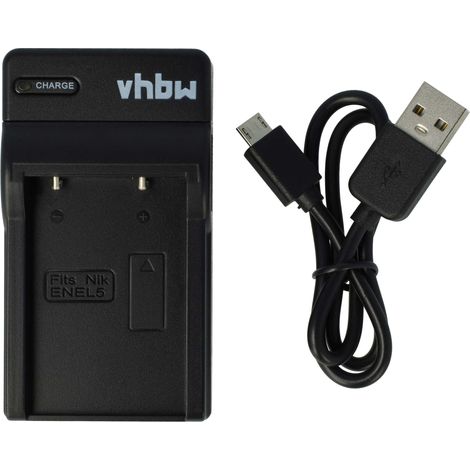 vhbw USB-C Ladegerät kompatibel mit Nikon Coolpix 3700, 5200, 4200, 5900, P100, P3, 7900, P500, P4, P5000 Kamera - Ladeschale + USB-C Kabel Ladeanzeig (1/5)