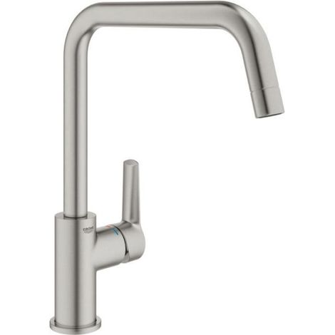 Mitigeur monocommande Evier - GROHE - Supersteel - Pivotant - Hauteur 310mm (1/5)