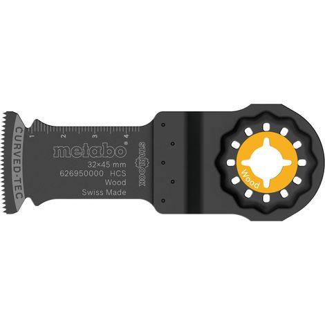 Lame de scie plongeante Starlock L.45mm W.32mm HCS Dentée. 1,3 mm/20 TPI 1 pièce Metabo