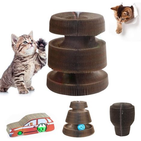Griffoir pliable en carton pour chat - Jouets pour chat - Carton durable (1/5)