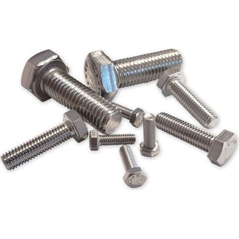 Vis hexagonales din 933 6 pans inox a4 aisi 316 gamme de 5 à 16 mm - dtail : Ø 05 x 30