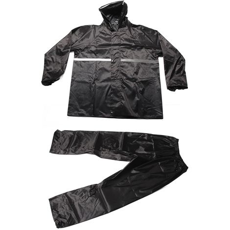 Ortviai Ensemble de Survêtement Pluie Homme/Femme en Tissu Oxford Épais avec Bande Réfléchissante – XXL