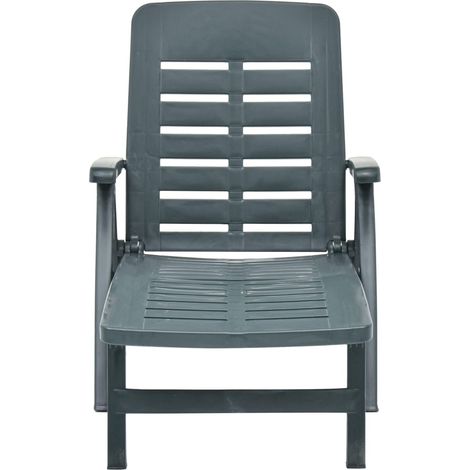 Maison Exclusive - Tumbona plegable de plástico verde