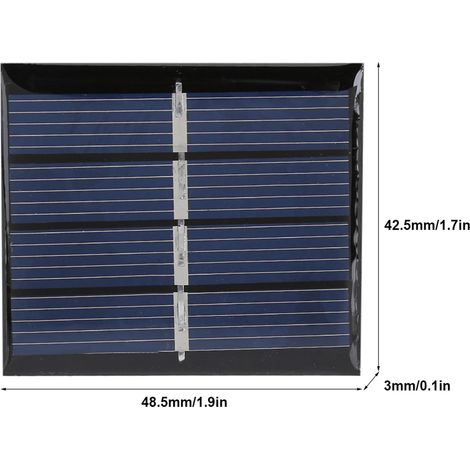Stück 0,36 W 2 V Mini-Polykristallin-Solarzellen DIY-Batterieladegerät-Modul + Clip-Kit (1/5)