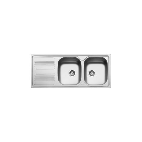 SMEG LAVELLO INOX DUE VASCHE GOCCIOLATOIO A SINISTRA LYP116S (1/2)