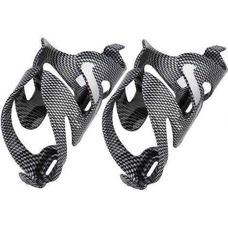 Porte-bidons de vélo en fibre de carbone noire, lot de 6, à fixation rapide (1/5)