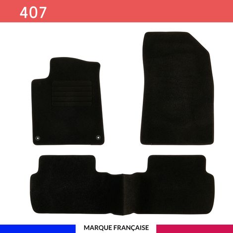 Tapis de voiture - Sur Mesure pour 407 / 407SW (2004 - 2012) - 3 pièces - Tapis de sol antidérapant pour automobile