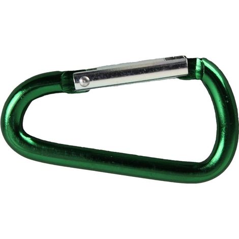 Conacord Karabinerhaken 60x32 mm Alu grün Karabiner Haken Schnapphaken Schlüssel