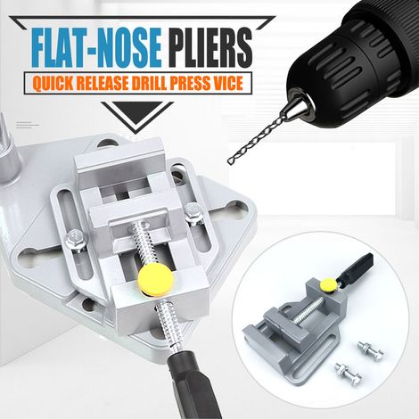 Étau de Table Miniature en Aluminium – Mors Parallèles, Fixation Rapide à 90° et Compatible avec Perceuse (1/5)