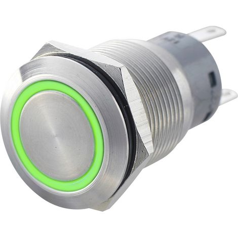 TRU COMPONENTS 701312 LAS1-AGQ-22E, GN Vandalismusgeschützter Drucktaster 250 V/AC 5 A 2 x Ein/(Ein)