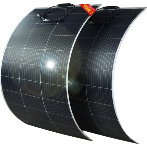 Panneau Solaire Flexible, Léger, Haute Efficacité, 2PCS 125W (1/2)