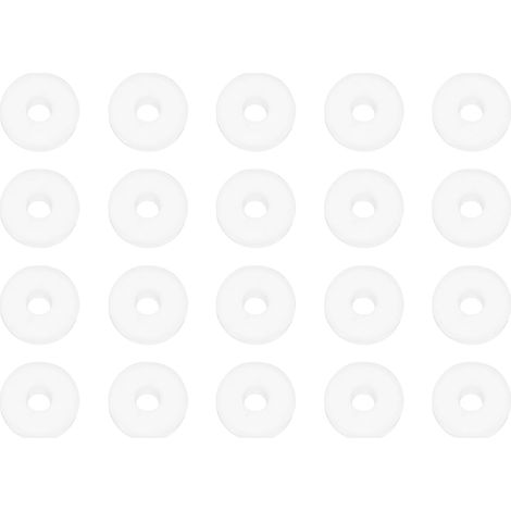 20 Pcs Joint Plat En Silicone M3 3mm ID 10mm OD 2mm Epais Blanc (1/5)