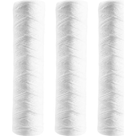 Purificateur d'eau 3 pièces, cordon de 10 pouces, filtre PP de 5 micromètres (1/5)