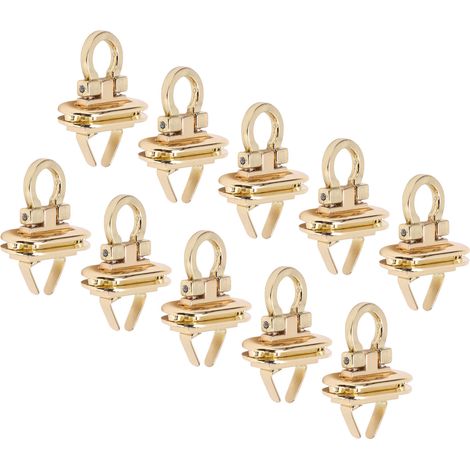 10 robuste Drehverschlüsse aus Aluminiumlegierung, klassisches Design, groß für Handtaschen, Federmäppchen und DIY-Projekte (1/5)
