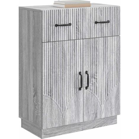 Buffet de Cuisine Gris 66 x 34,5 x 87 cm - Meuble Rangement en Bois d'Ingénierie pour Salle à Manger et Salon (1/5)