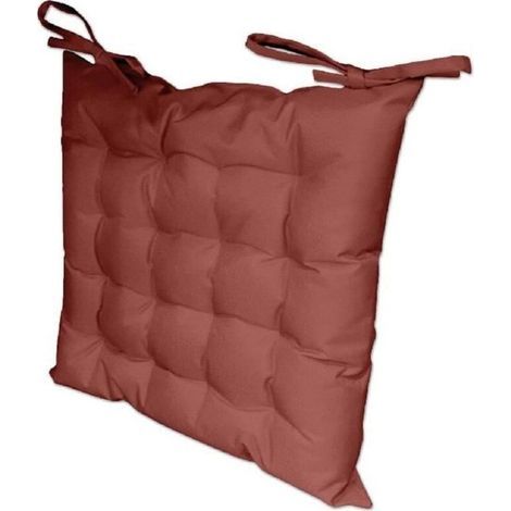 Assise matelassée - - Modèle - 40x40 cm - Rouge - Tissu déperlant (1/3)