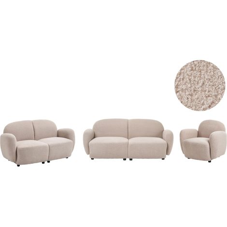 Sofa Set 6-Sitzer JULE Bouclé Beige (1/5)