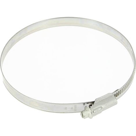 Collier inox crémaillère emboutie b.pleine 12mm Ø110 à 130