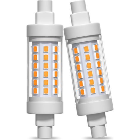 R7S 78mm LED 10W, Blanc Chaud 3000K Dimmable LED Crayon R7S J78 Équivalent à une Ampoule 80W, Linéaire Projecteur pour Lampadaire, l’éclairage de paysage, sécurit, AC 220V-240V(Lot de 2) (1/5)