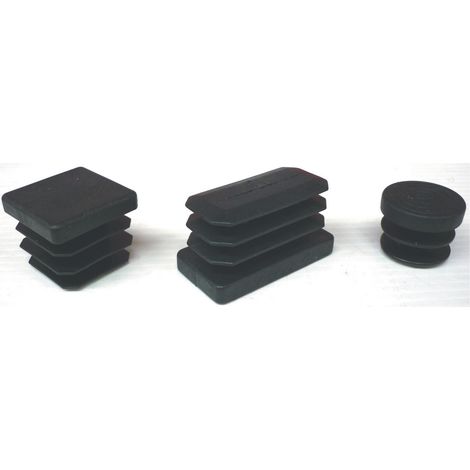 Puntali Alettati Rettangol. 40X60 Mm Plastica Nero - 50 Pz (1/2)