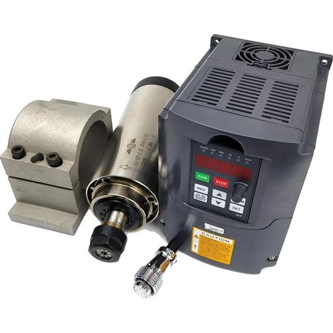 Motore mandrino ER20 da 2,2 kW, raffreddato ad aria, velocità di funzionamento precisa da 10 a 24000 giri/min. (1/2)