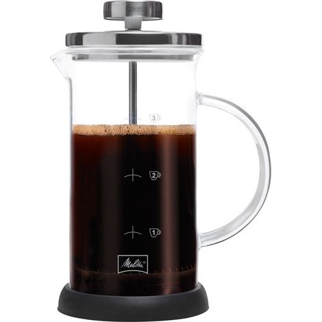 Cafetera Melitta Prensa Francesa 3 Tazas 350 ml apto para Microondas Asa Ergonómica