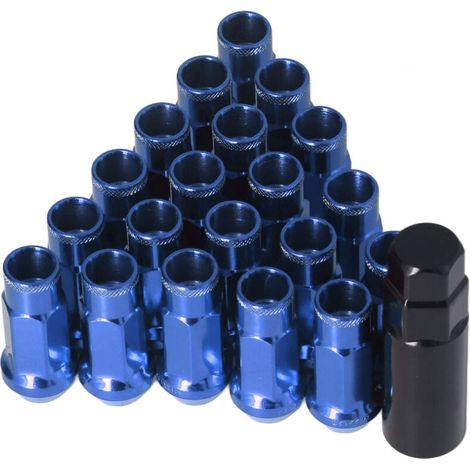 20pcs M12x1.25 écrous de Roue en métal Accessoires de Voiture universels Bleu (1/5)