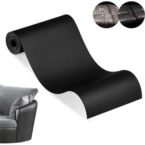 Kit de réparation pour cuir auto-adhésif 50 x 137 cm, kit de réparation pour meubles en simili cuir auto-adhésif, autocollant, patch pour cuir, réparation du cuir (1/5)
