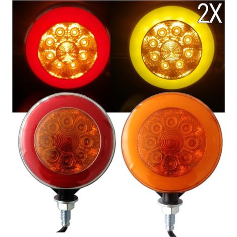 Lot de 2 feux de gabarit LED pour rétroviseur (oreilles) pour camion 12-24V Scania, Volvo, MAN, DAF, Mercedes