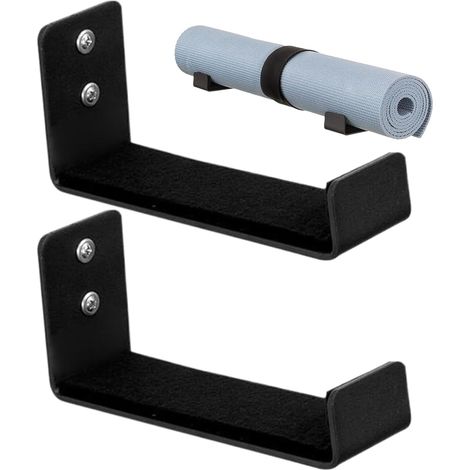 Porte Tapis de Yoga - 2 Pièces Support Murale pour Tapis de Yoga avec (1/5)