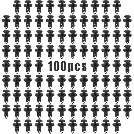 100 clips de rivet en plastique pour voiture, clips de pare-chocs universels, fixations à rivets en plastique, clips à rivets en plastique, clips à rivets en plastique pour voiture, clips en plastique (1/5)